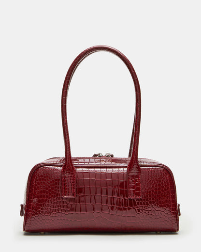 ANISE Bag Red Crocodile Elongated Shoulder Strap Handbag | Steve Madden