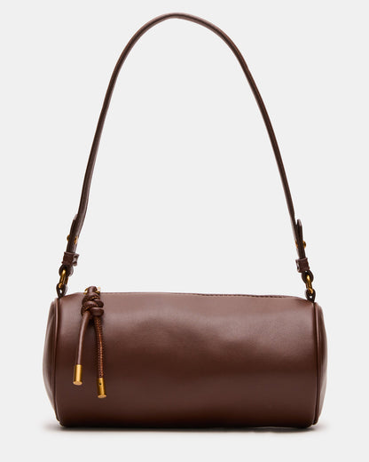 PRIYA Bag Brown Mini Barrel Shoulder Handbag | Steve Madden
