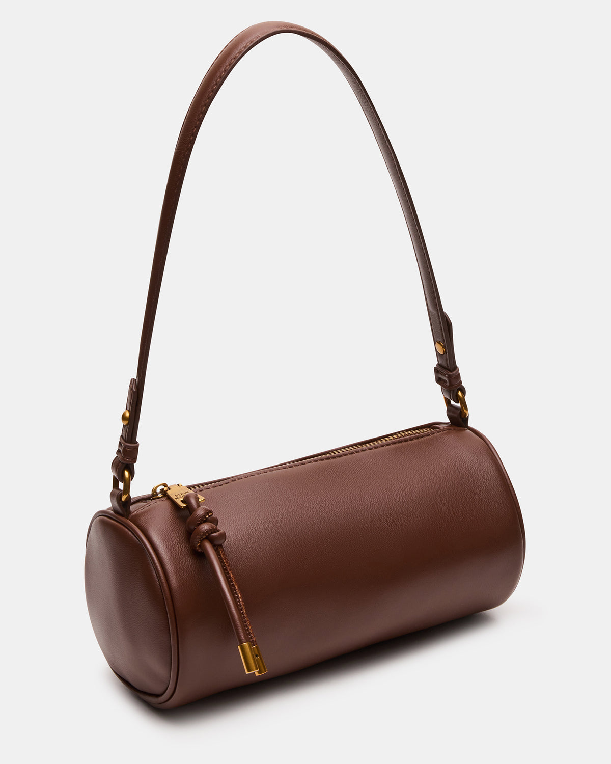 PRIYA Bag Brown Mini Barrel Shoulder Handbag | Steve Madden