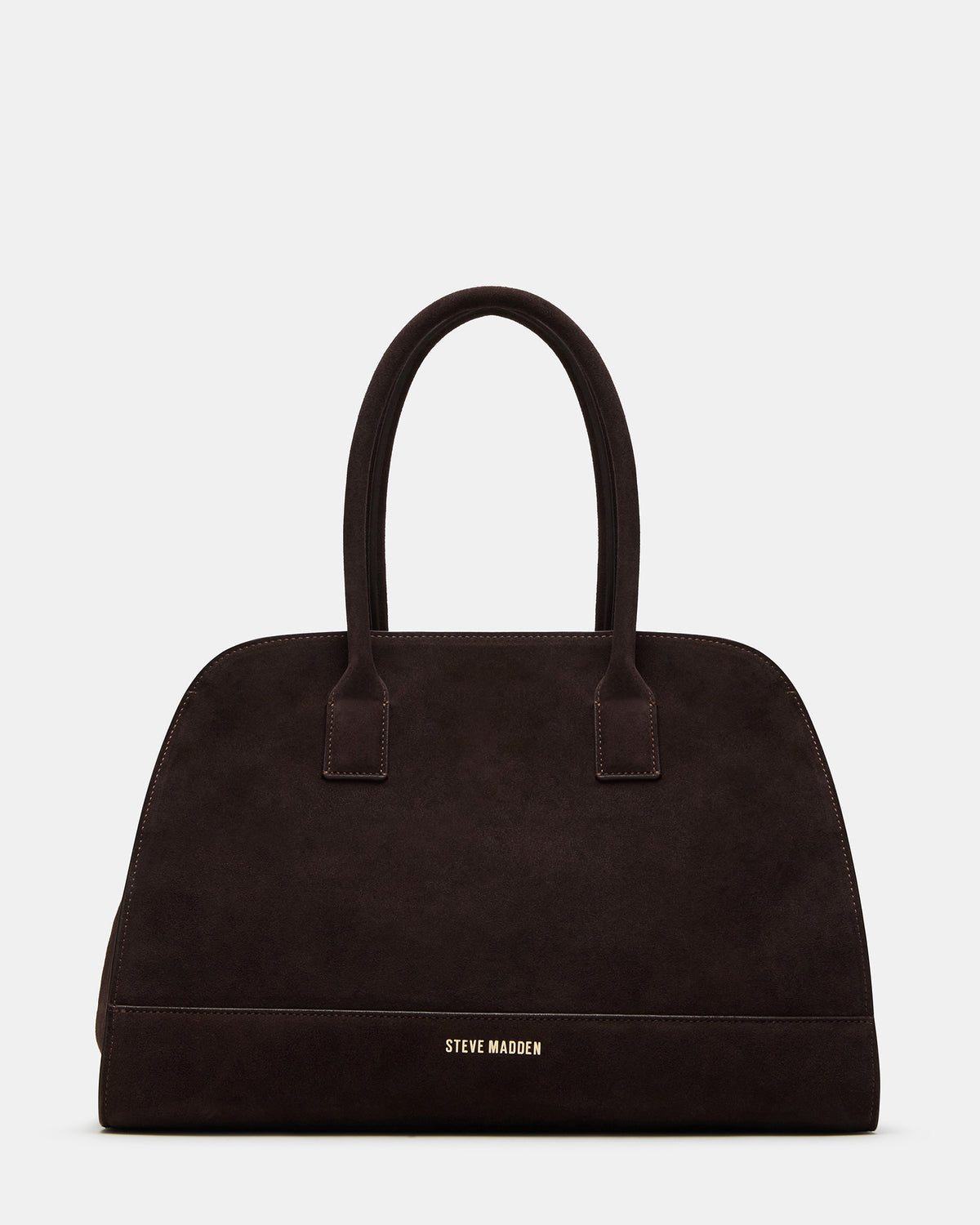 HEIDEE Bag Brown Suede | Women's Shoulder Strap Tote Handbag | Steve Madden