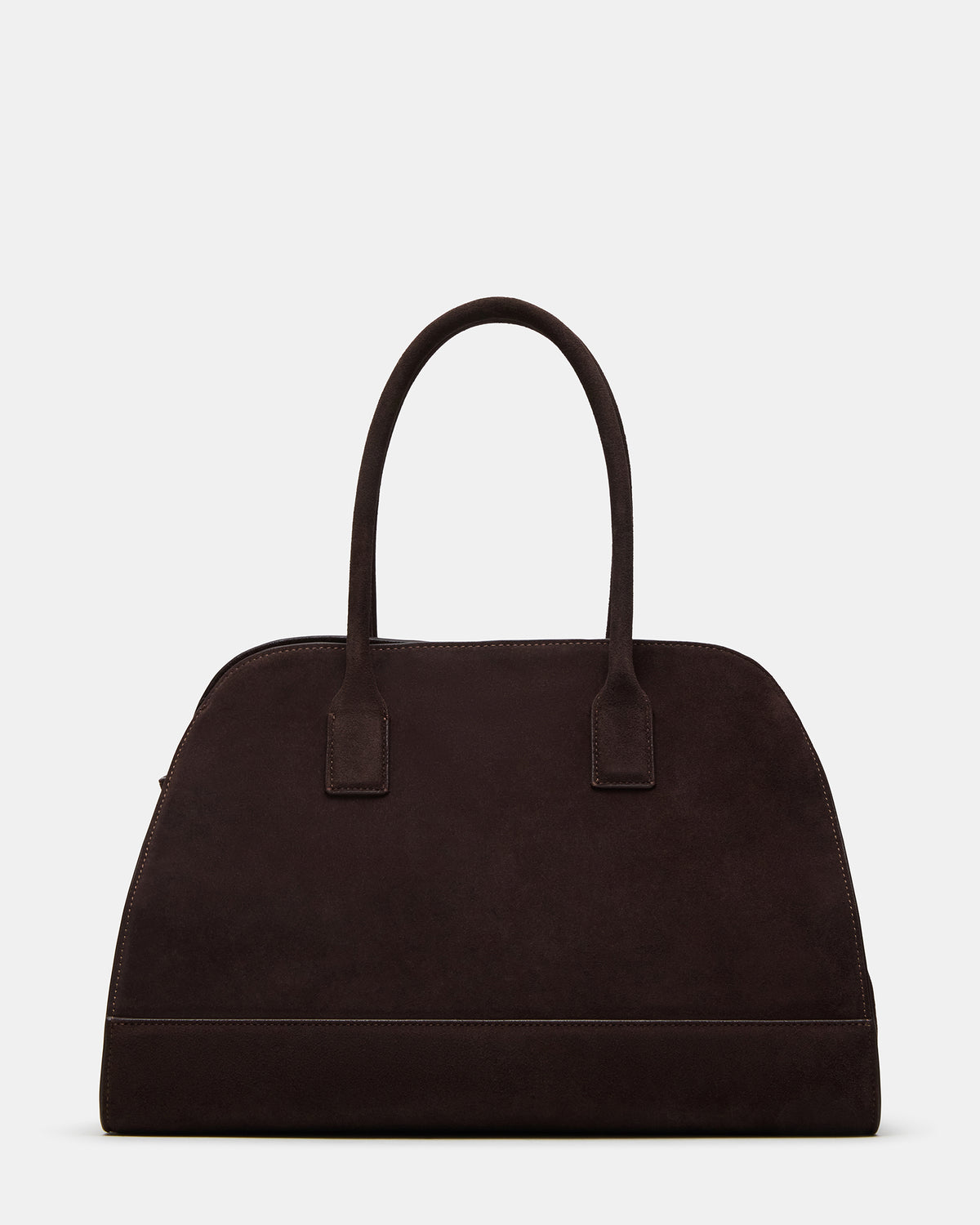 HEIDEE Bag Brown Suede | Women's Shoulder Strap Tote Handbag | Steve Madden
