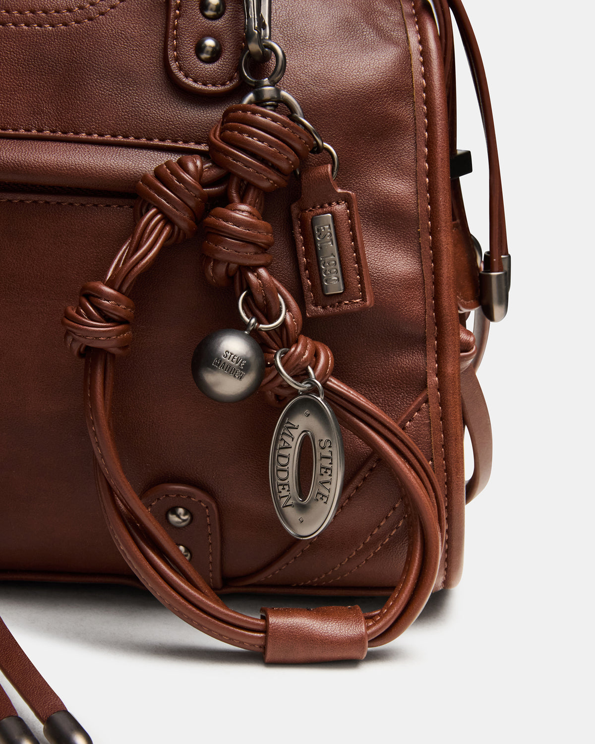 RIGGS BAG RUST Slouchy Top-Handle Crossbody Satchel Handbag | Steve Madden