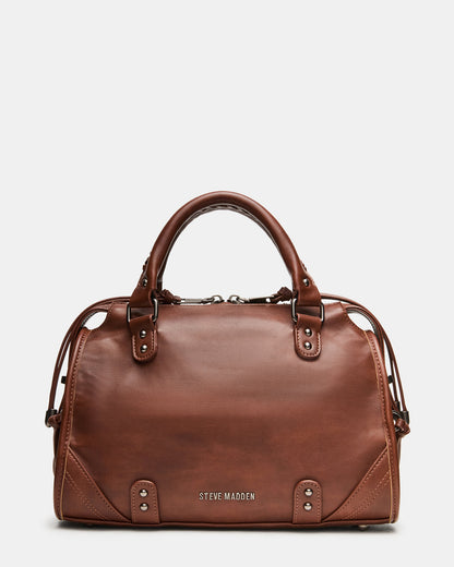 RIGGS BAG RUST Slouchy Top-Handle Crossbody Satchel Handbag | Steve Madden