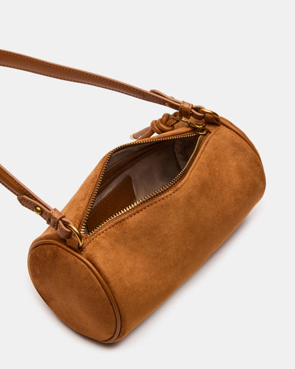 PRIYA Bag Tobacco Mini Barrel Shoulder Handbag | Steve Madden