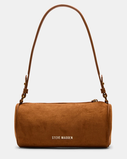 PRIYA Bag Tobacco Mini Barrel Shoulder Handbag | Steve Madden