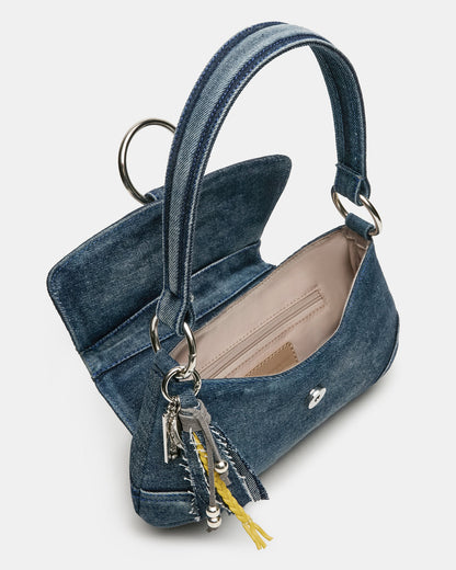 ALBANY Bag Denim/Blue Western-Inspired Denim Shoulder Handbag | Steve Madden