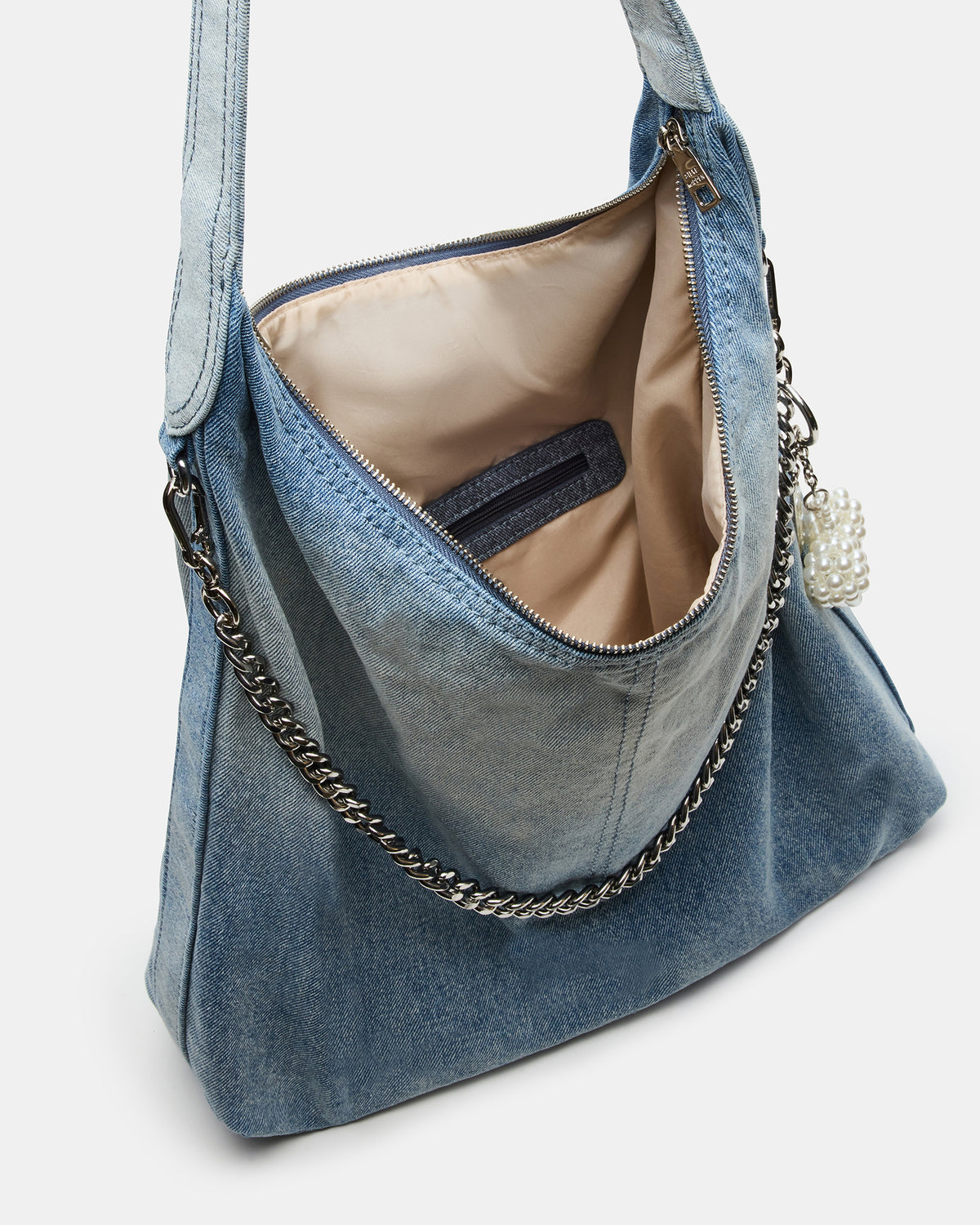 KREWE Bag Denim Slouchy Hobo Shoulder Strap Tote Handbag | Steve Madden