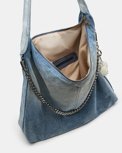 KREWE Bag Denim Slouchy Hobo Shoulder Strap Tote Handbag | Steve Madden