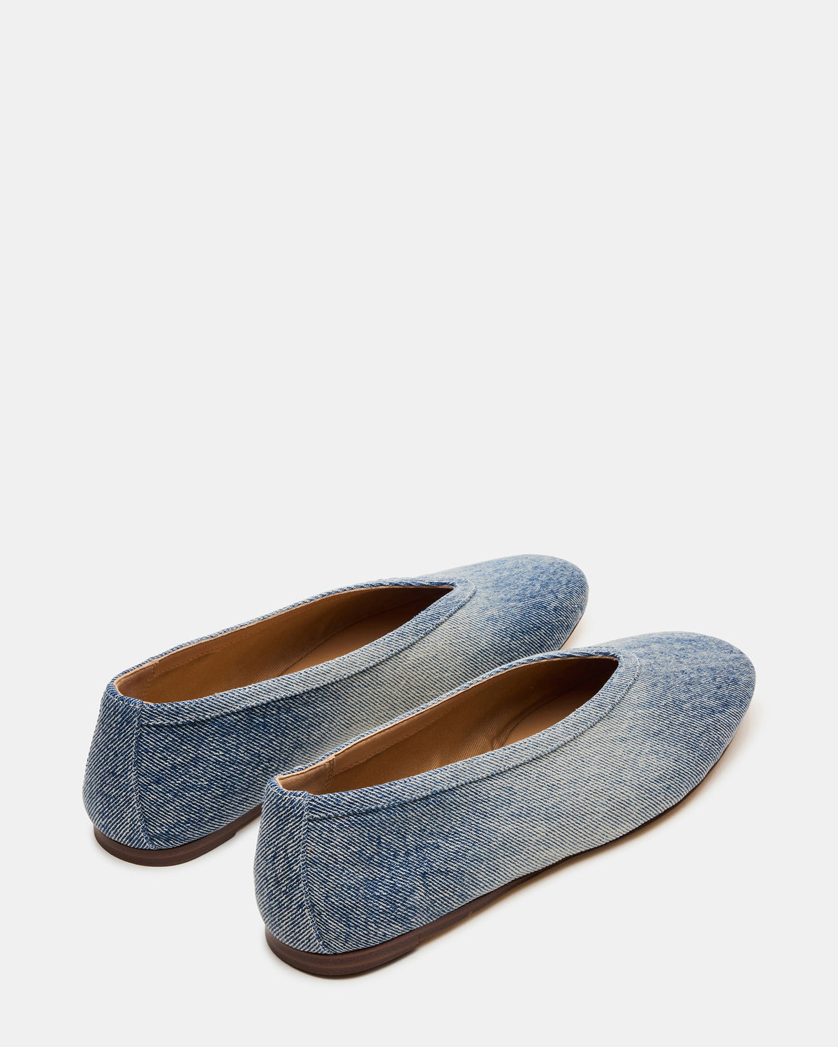 LENI Denim Fabric Square-Toe Ballet Women's Flat | Steve Madden