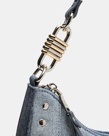 LIAMM Bag Denim Shoulder Strap Dome-Studded Women's Handbag | Steve Madden
