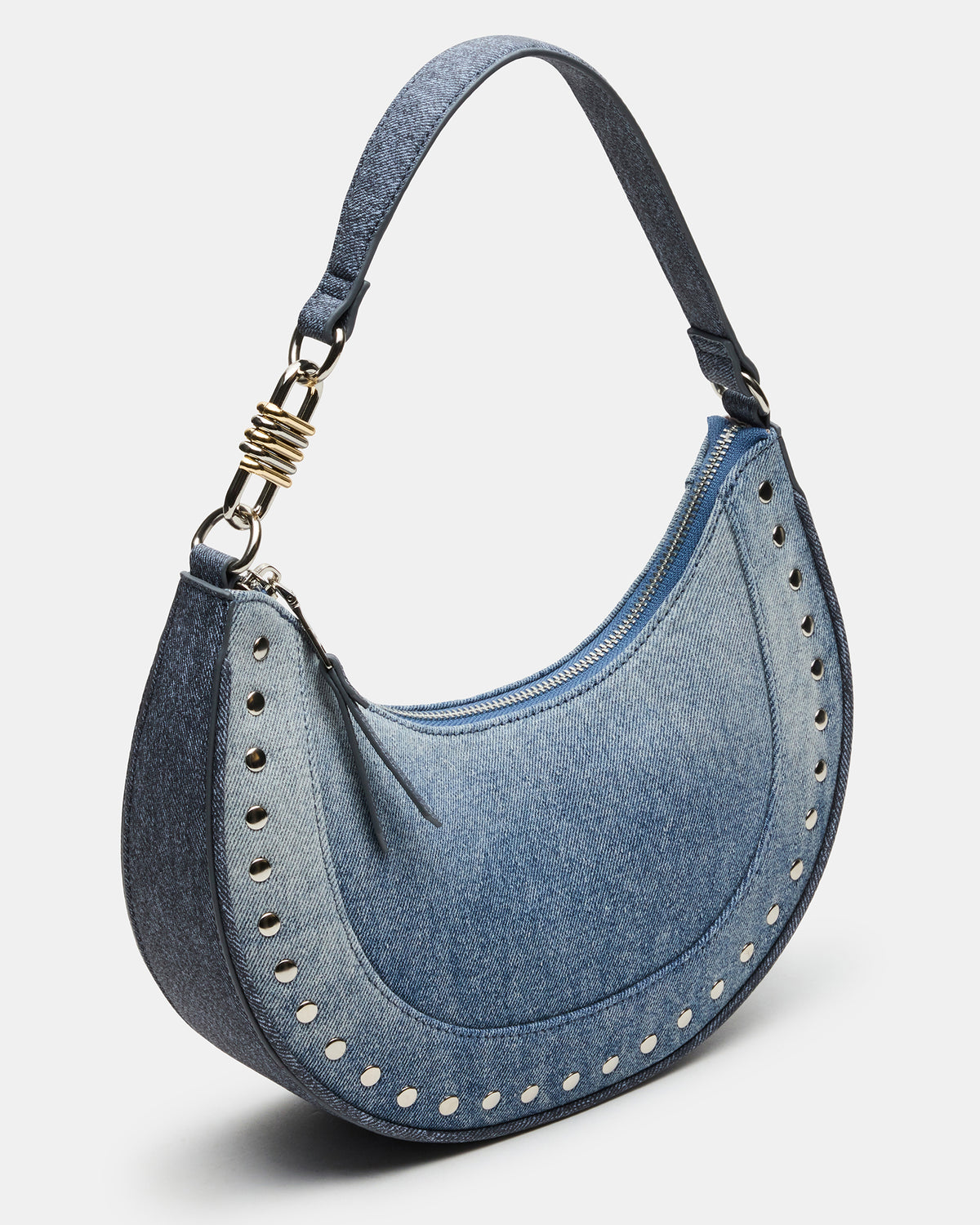 LIAMM Bag Denim Shoulder Strap Dome-Studded Women's Handbag | Steve Madden