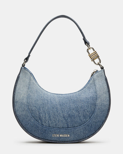 LIAMM Bag Denim Shoulder Strap Dome-Studded Women's Handbag | Steve Madden