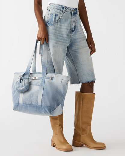 BOAT Bag Denim Shoulder Strap Denim Tote Handbag | Steve Madden