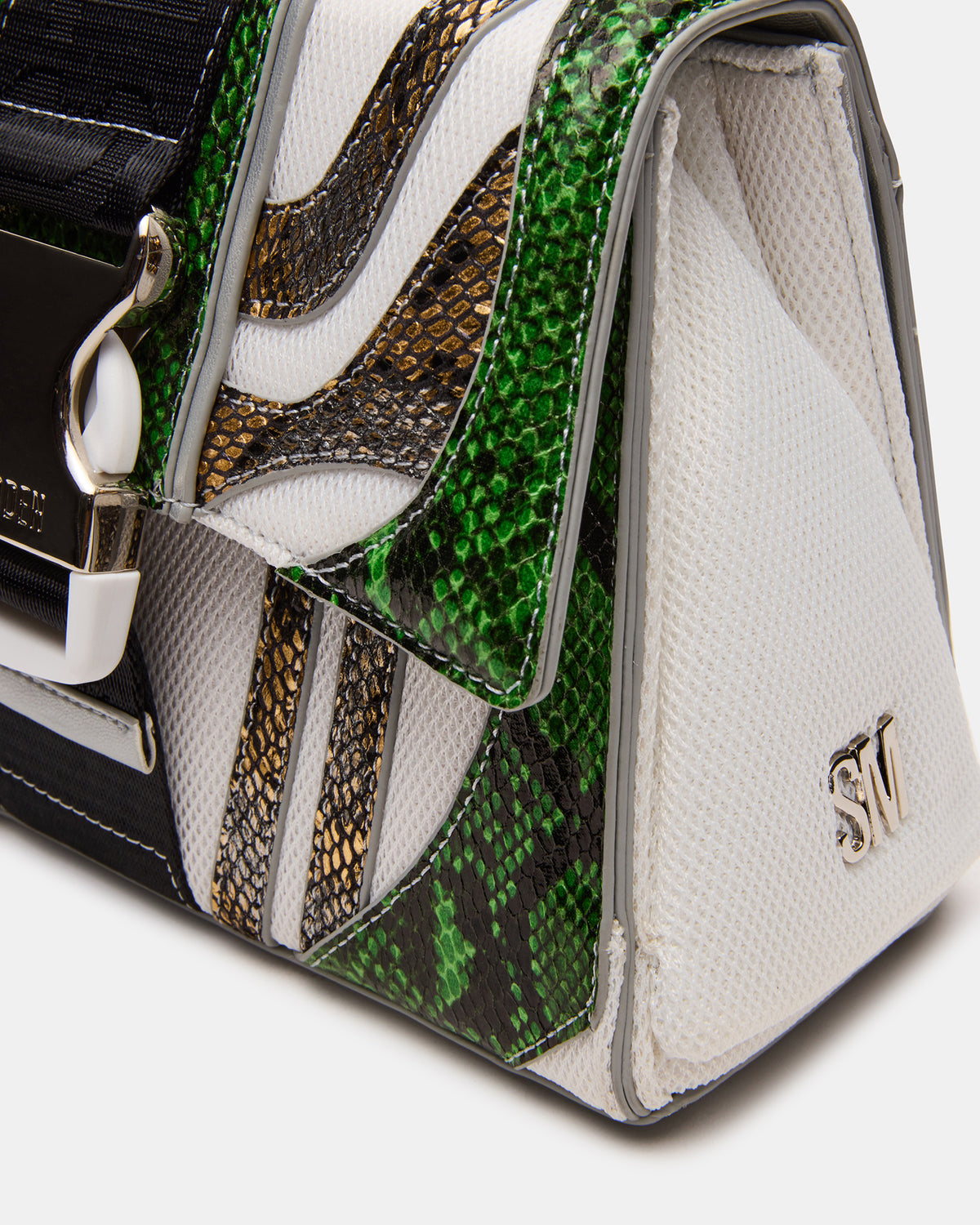 DIEGO Bag Green Metallic Crossbody Strap Women's Handbag | Steve Madden