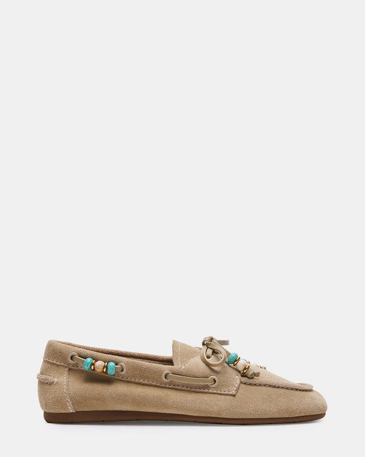 SAG Beads Sand Suede Women's Boat Shoe | Steve Madden
