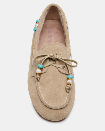 SAG Beads Sand Suede Women's Boat Shoe | Steve Madden
