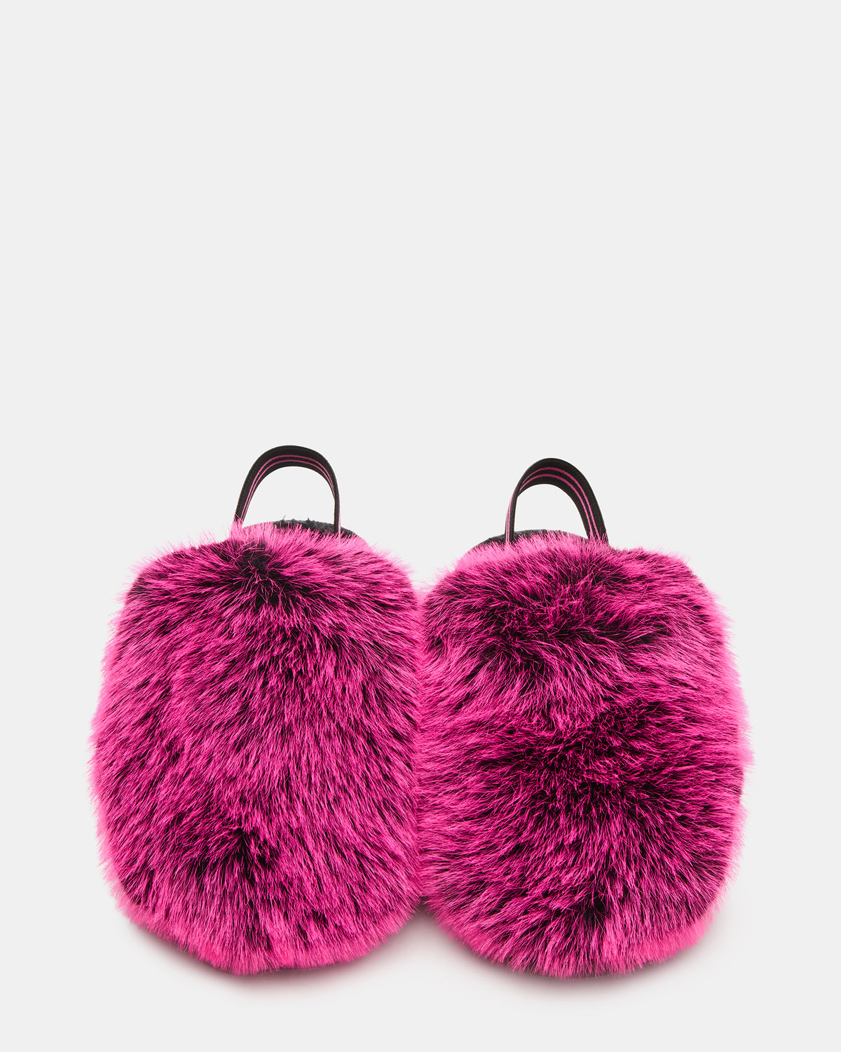 Kids' POOF Fushia Slip-On Faux Fur Girls' Flat | Steve Madden