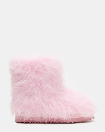 Kids' BEASTIE Pink Faux Fur Girls' Ankle Boot | Steve Madden