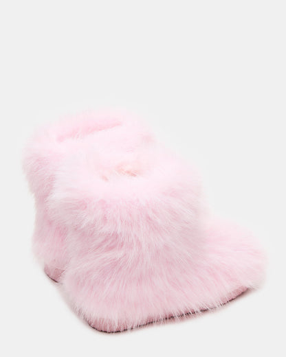 Kids' BEASTIE Pink Faux Fur Girls' Ankle Boot | Steve Madden