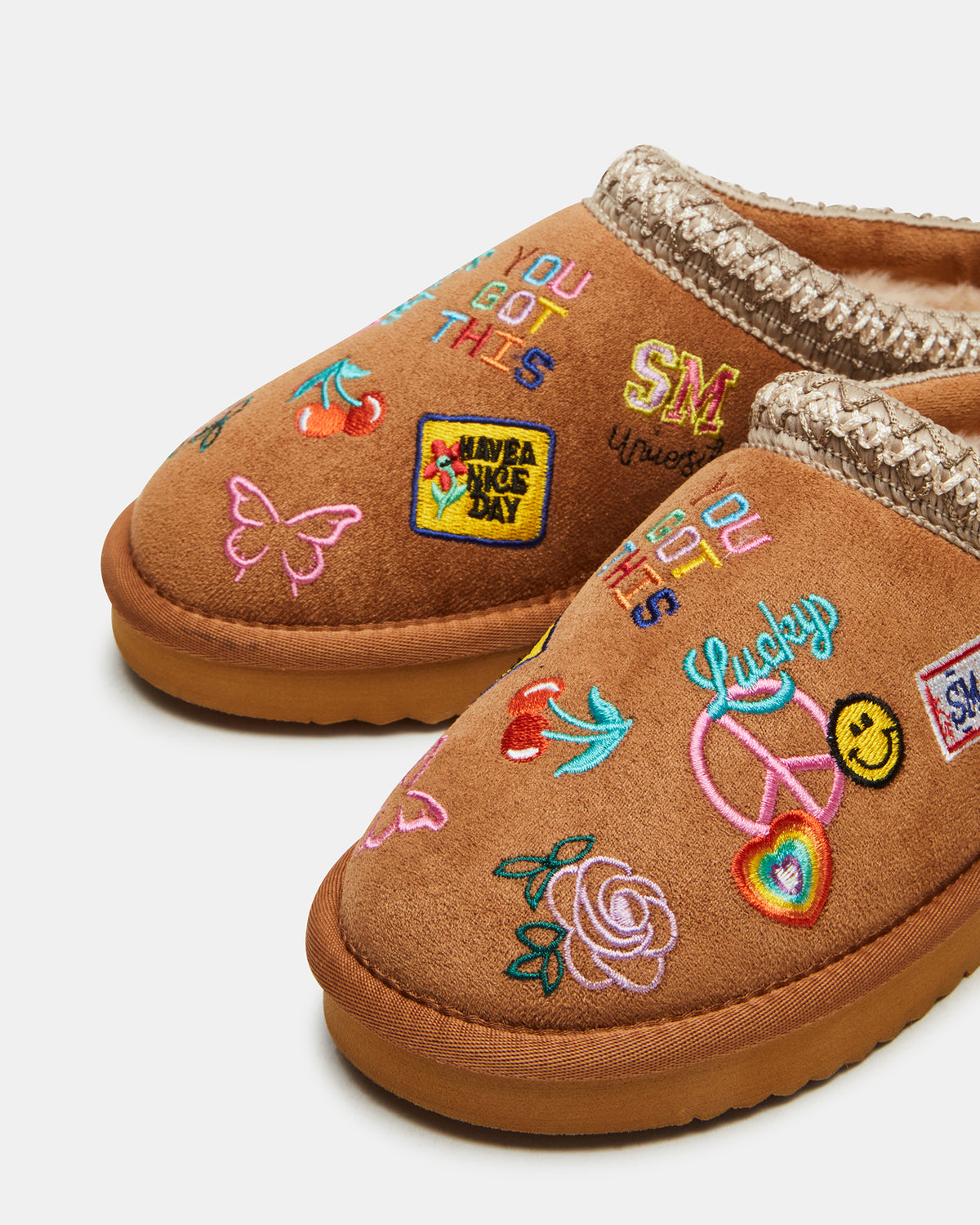 Kids' SELENA Cognac Multi Girls' Slip-On Mule Flat | Steve Madden