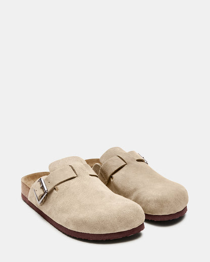 WILDERR Taupe Suede Slip-On Men's Casual Clog | Steve Madden