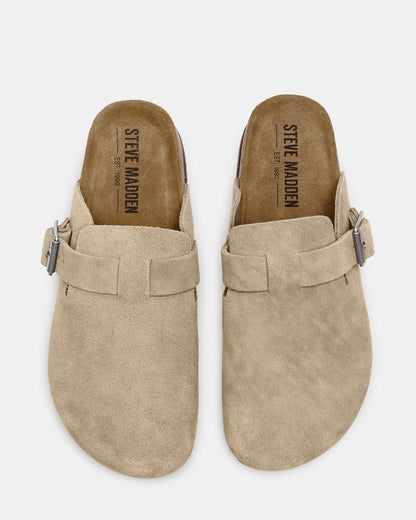 WILDERR Taupe Suede Slip-On Men's Casual Clog | Steve Madden