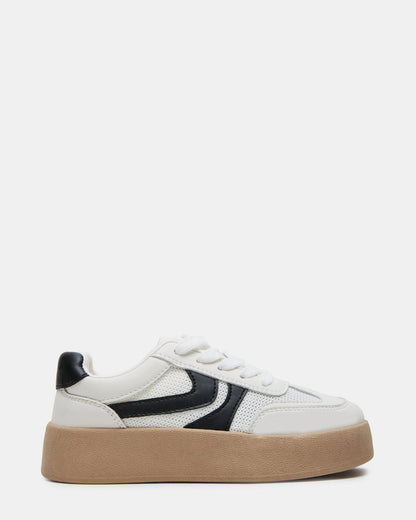 Kids' JERSEY White Girls' Low-Top Platform Sneaker | Steve Madden