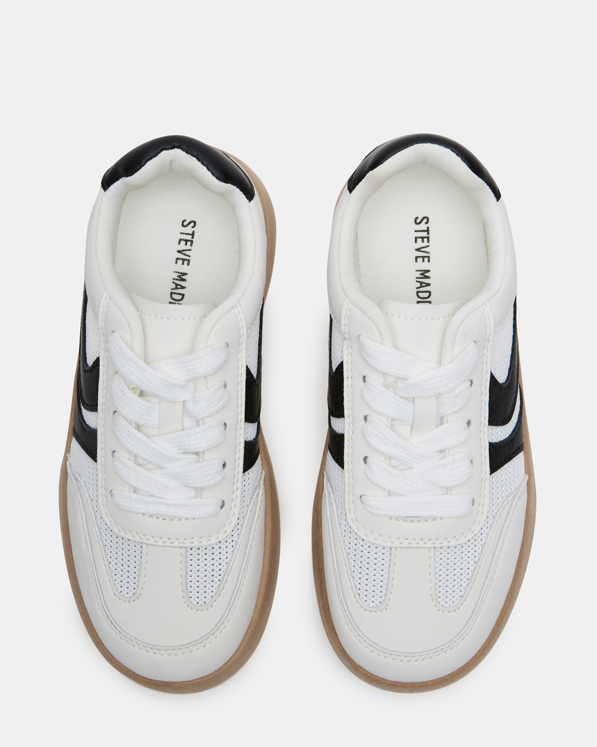 Kids' JERSEY White Girls' Low-Top Platform Sneaker | Steve Madden
