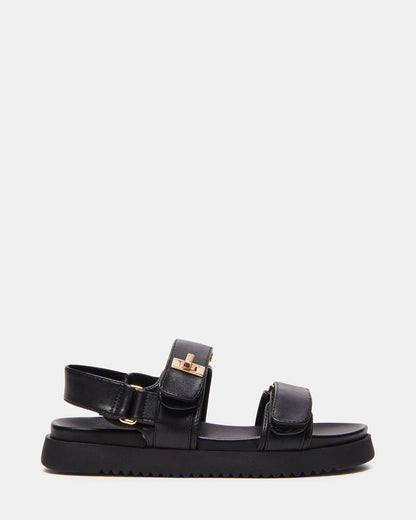 Kids' MONA Black Girls' Flatform Sandal | Steve Madden