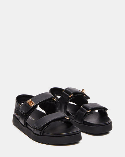 Kids' MONA Black Girls' Flatform Sandal | Steve Madden