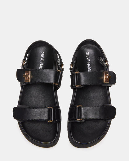 Kids' MONA Black Girls' Flatform Sandal | Steve Madden