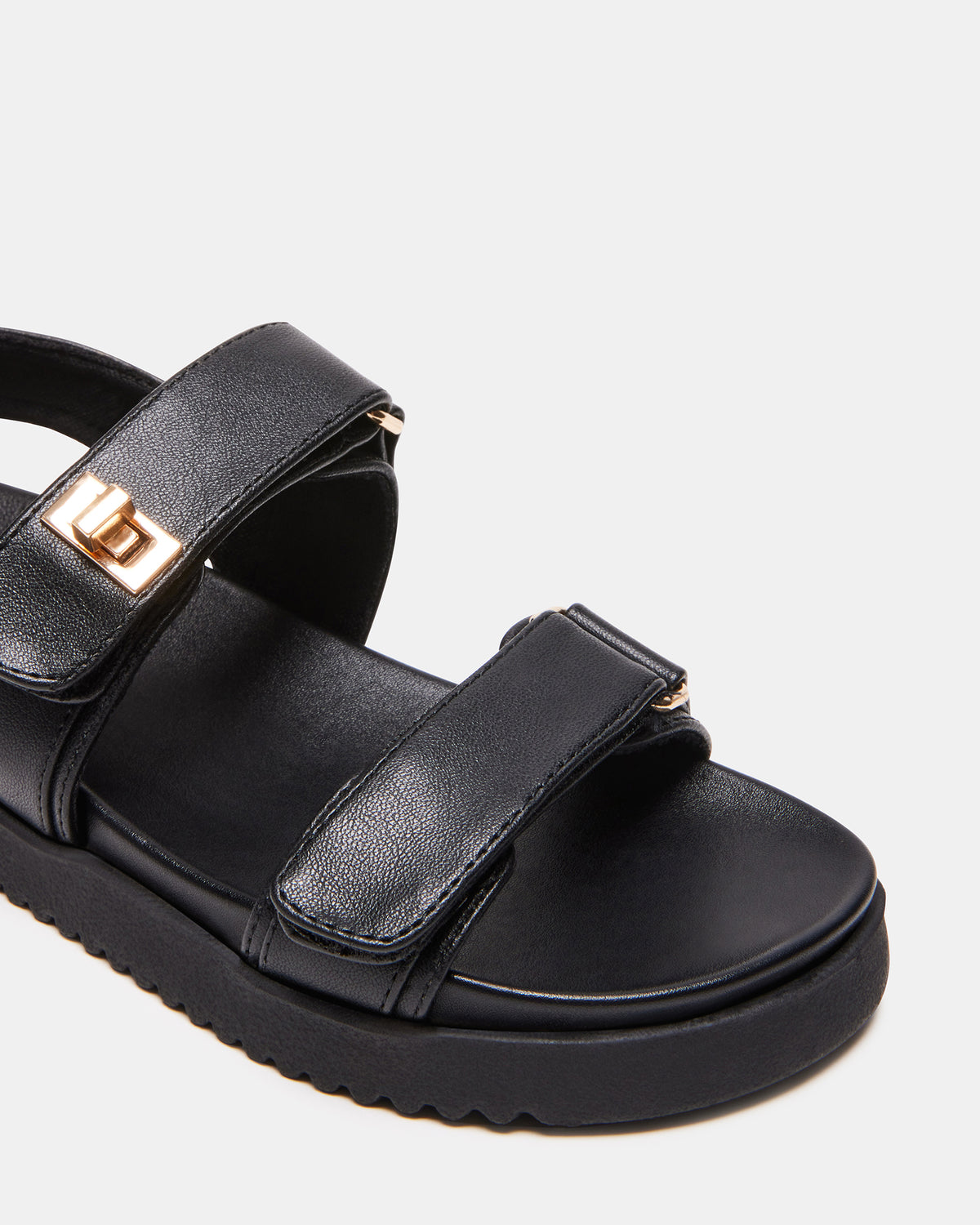 Kids' MONA Black Girls' Flatform Sandal | Steve Madden
