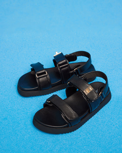 Kids' MONA Black Girls' Flatform Sandal | Steve Madden