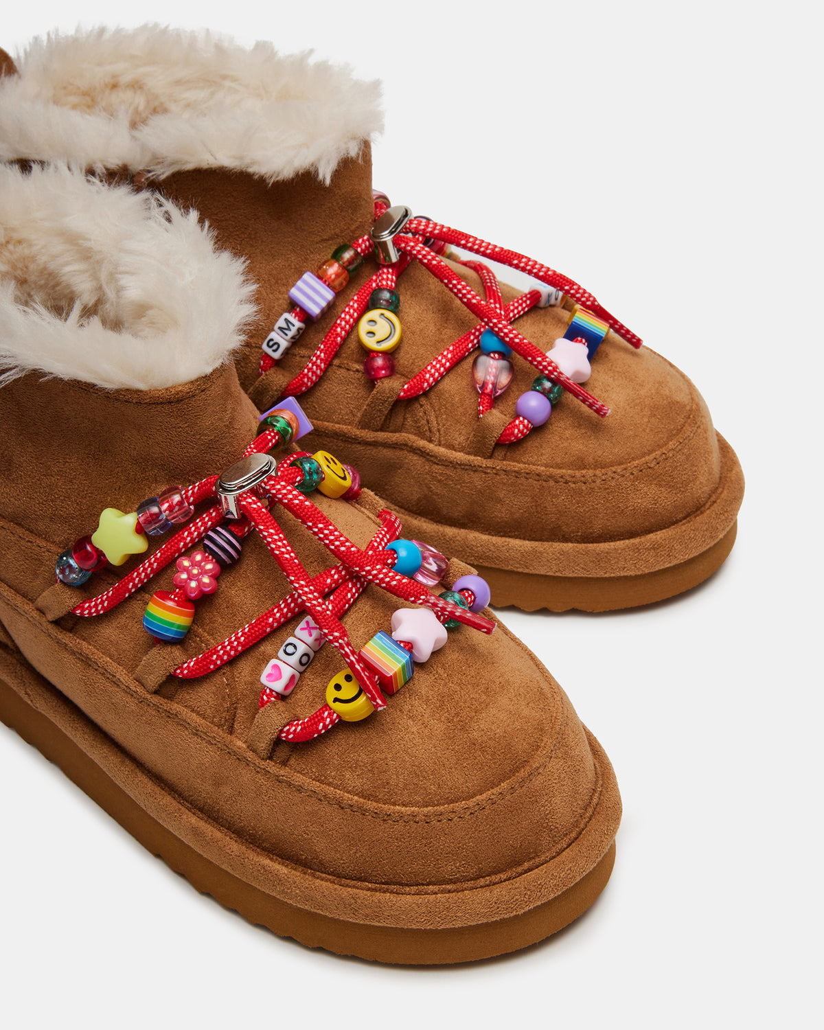 Kids' GLAZER Cognac Girls' Lace-Up Ankle Boot | Steve Madden