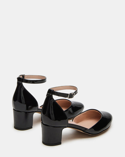 Kids' PRETTYY Black Patent Girls' Block Heel | Steve Madden