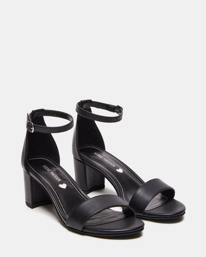 Kids' CARRSON Black Smooth Girls' Dress Heel | Steve Madden