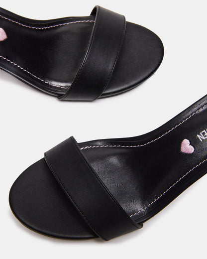 Kids' CARRSON Black Smooth Girls' Dress Heel | Steve Madden