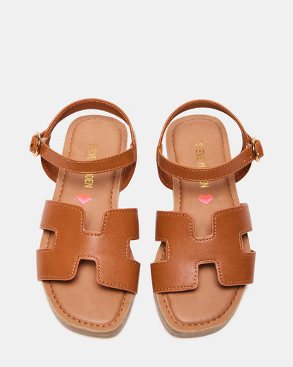 Kids' HAYDIN Cognac Girls' Sandals | Steve Madden