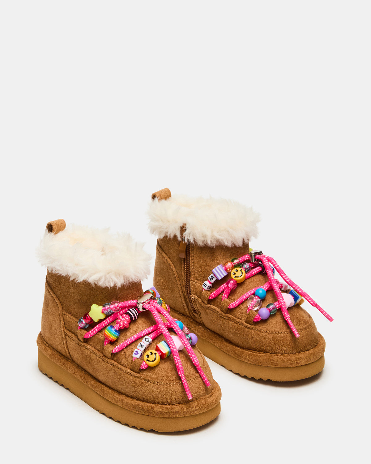 Toddlers' GLAZER Cognac Girls' Lace-Up Ankle Boot | Steve Madden