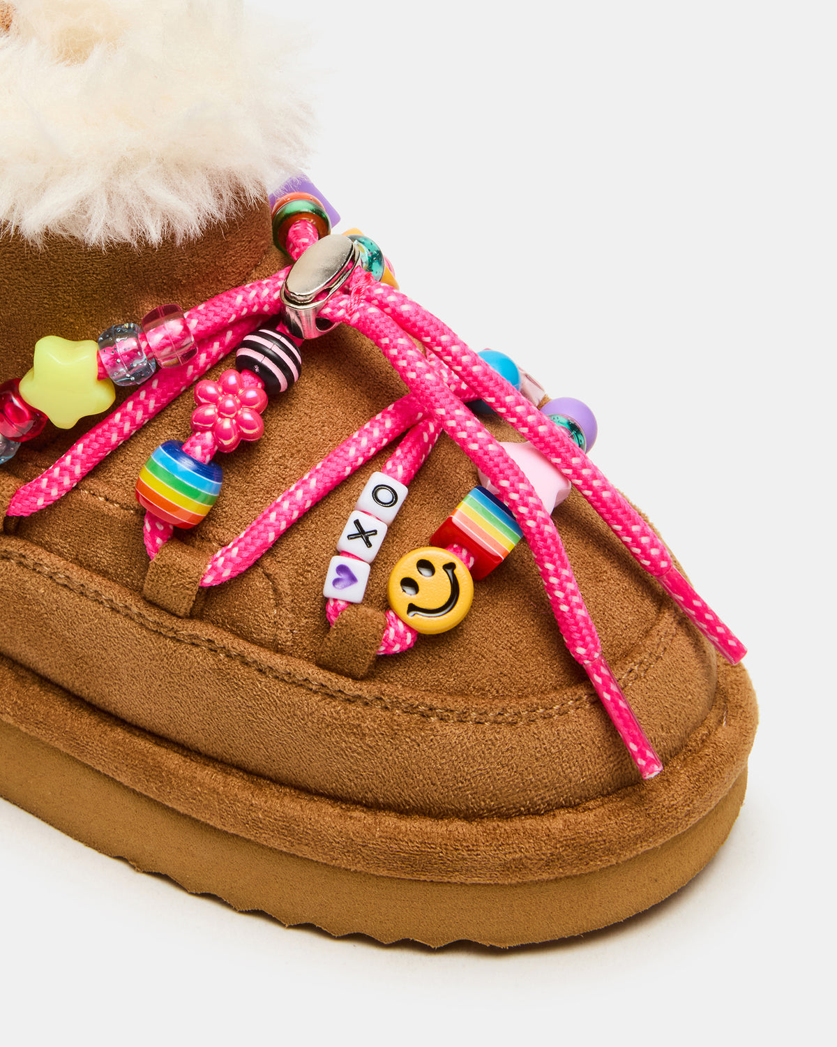 Toddlers' GLAZER Cognac Girls' Lace-Up Ankle Boot | Steve Madden
