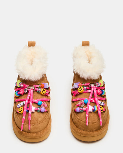 Toddlers' GLAZER Cognac Girls' Lace-Up Ankle Boot | Steve Madden