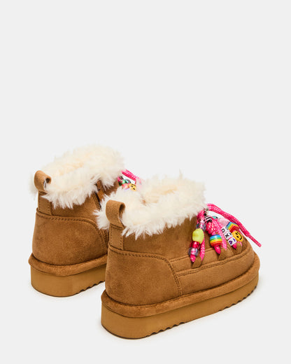 Toddlers' GLAZER Cognac Girls' Lace-Up Ankle Boot | Steve Madden