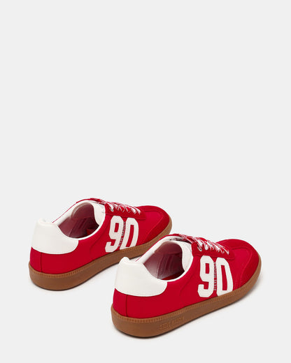 PACEY Red Multi Low-Top Lace-Up 90's Women's Sneaker | Steve Madden