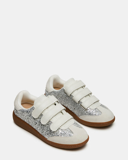 MOMENTUM Multi Glitter Velcro Low-Top Women's Sneakers | Steve Madden