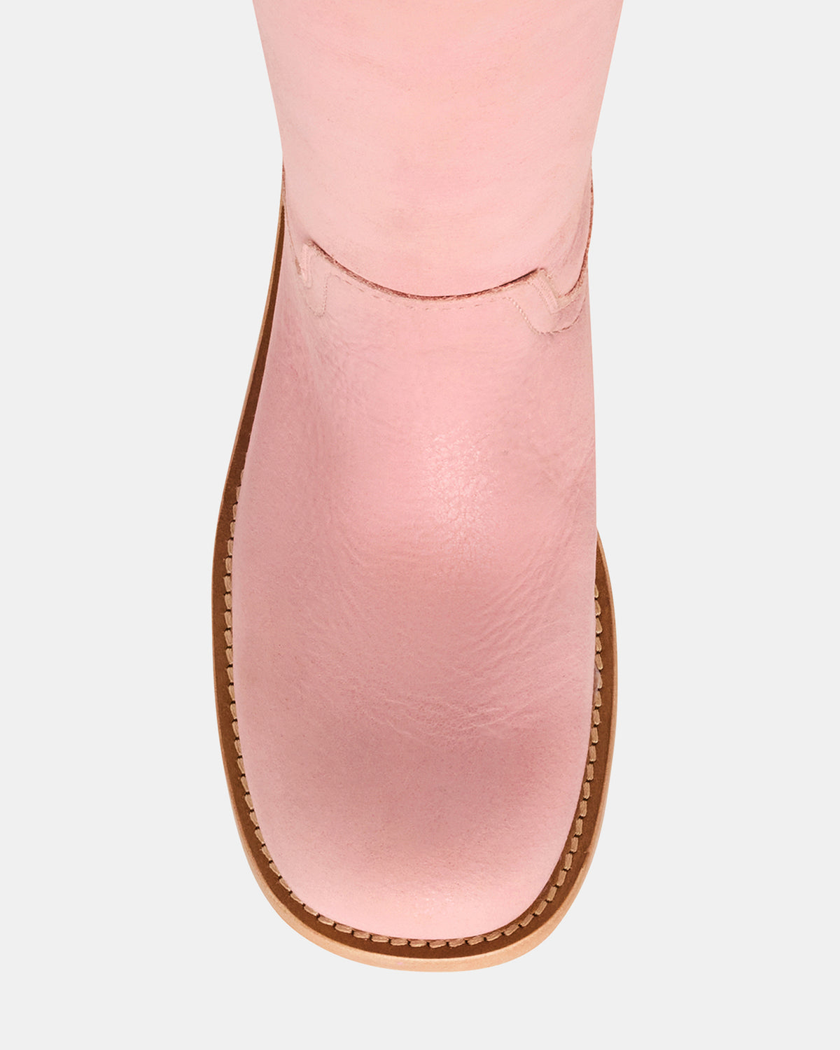 RIGGS Pink Leather Square-Toe Women's Boot | Steve Madden