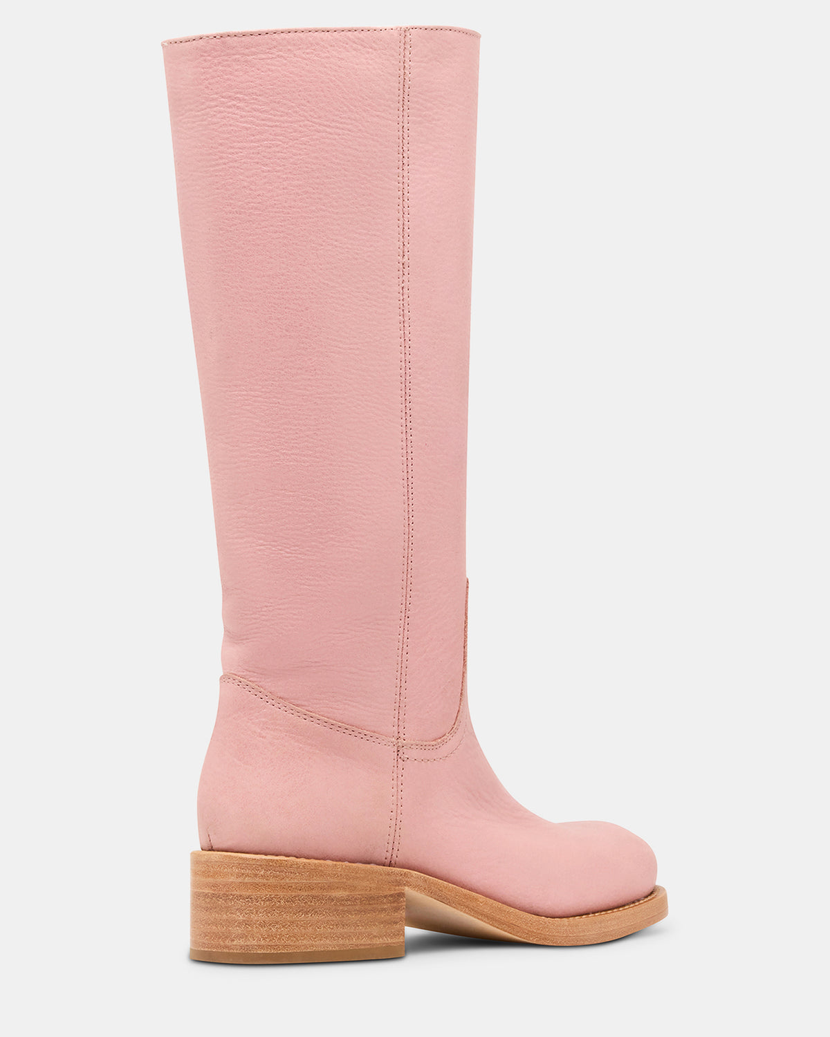 RIGGS Pink Leather Square-Toe Women's Boot | Steve Madden