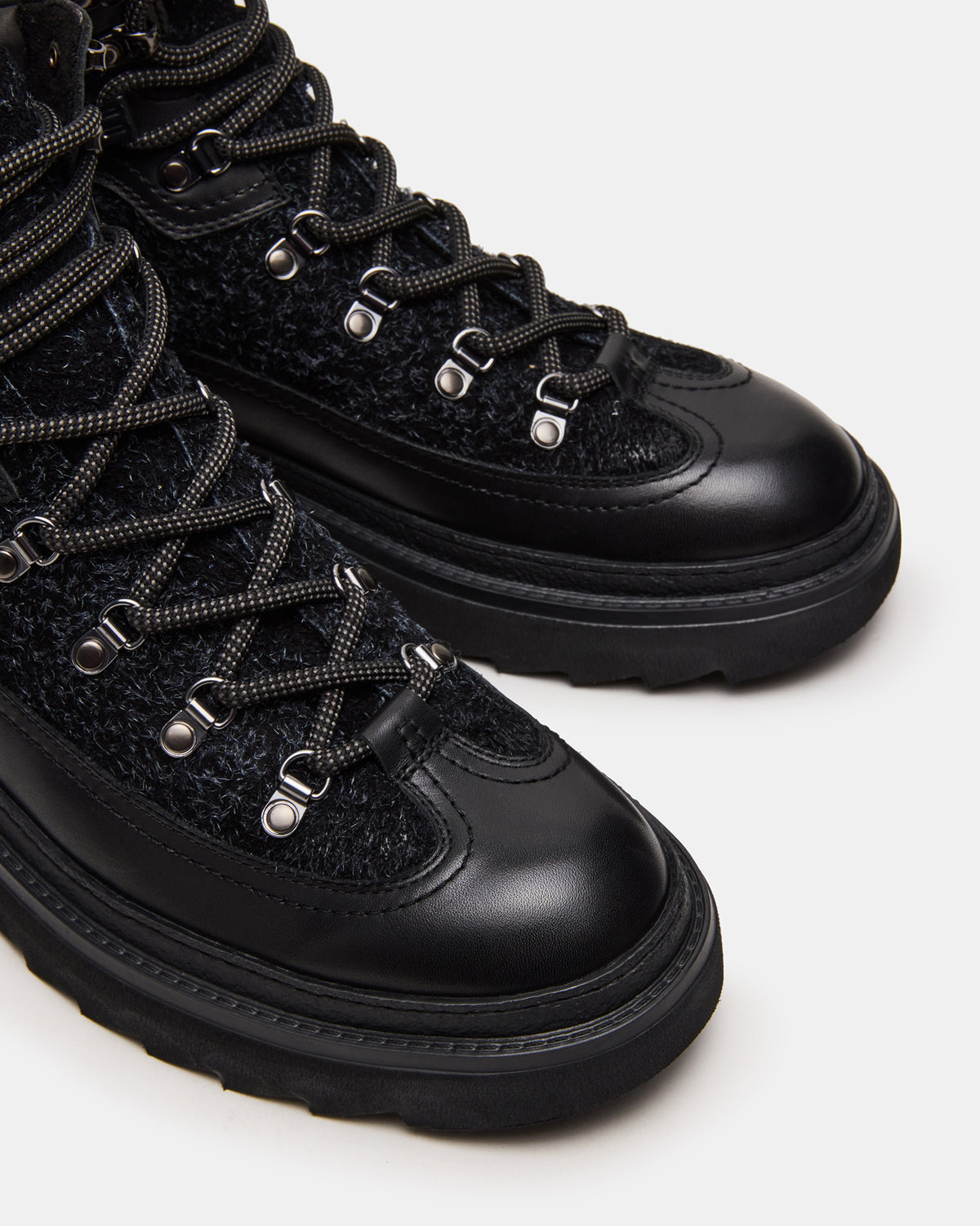 YOSEMITE Black Multi Lace-Up Lug Men's Ankle Boot | Steve Madden