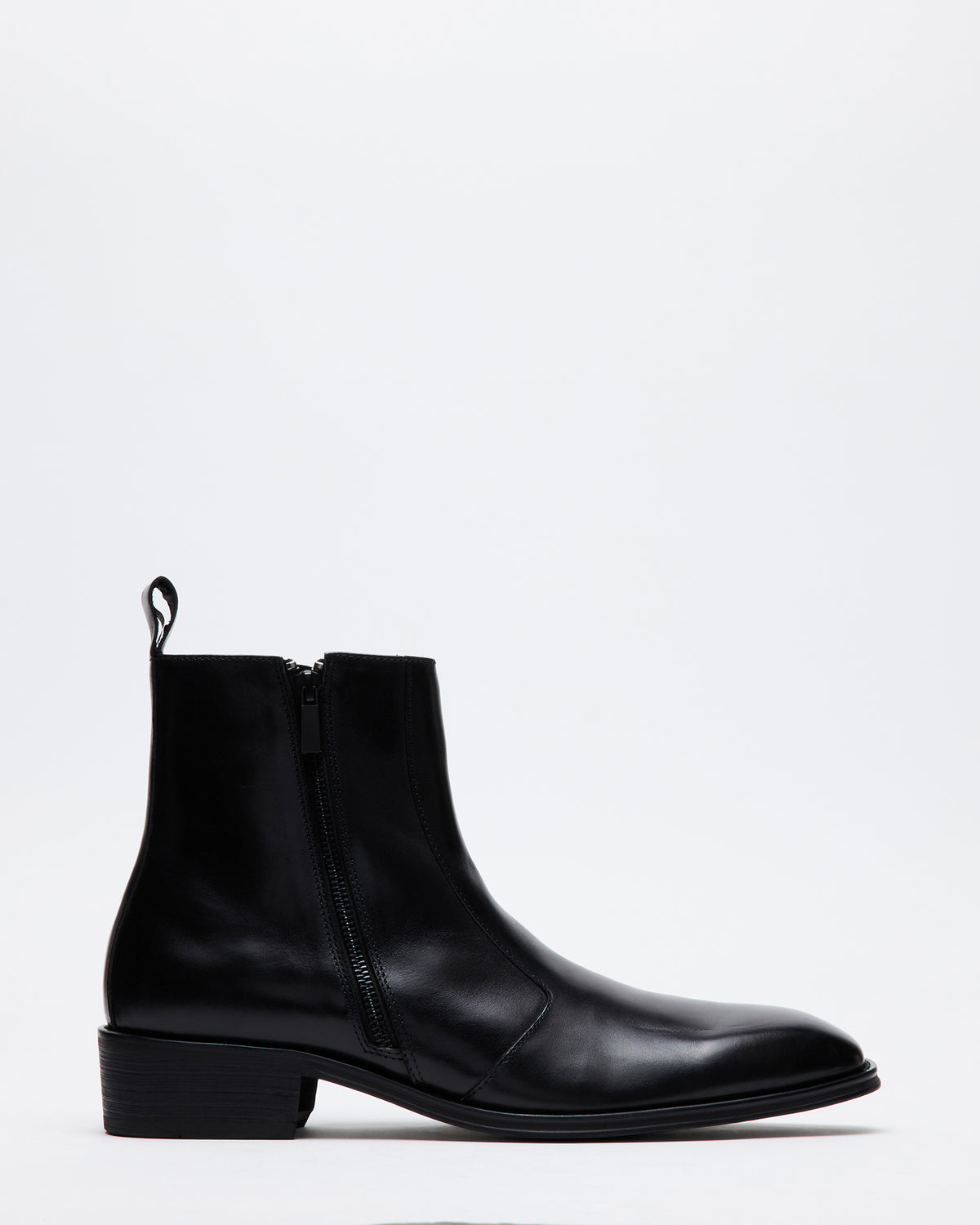 HAYNES Black Leather Men's Ankle Boot | Steve Madden