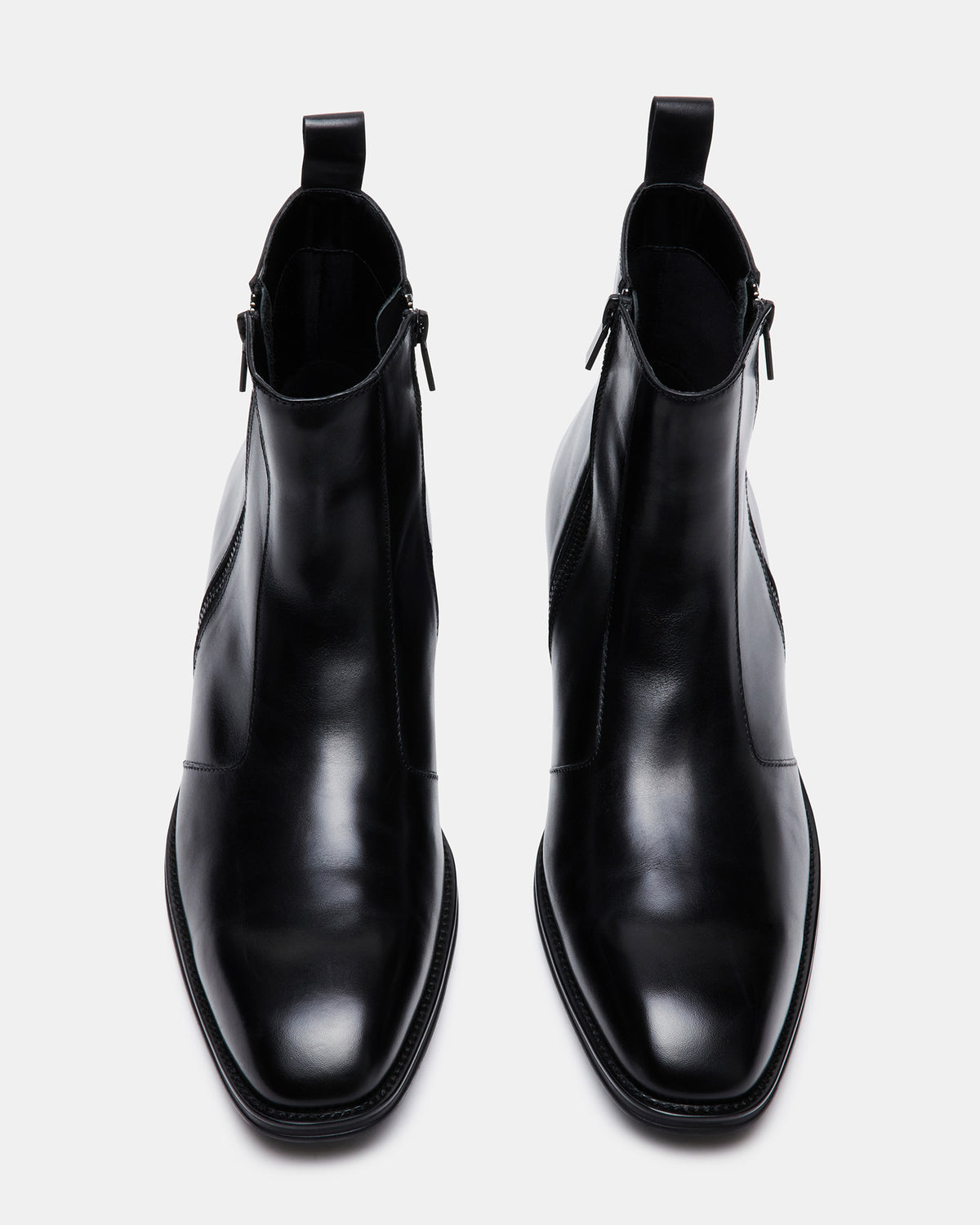 HAYNES Black Leather Men's Ankle Boot | Steve Madden