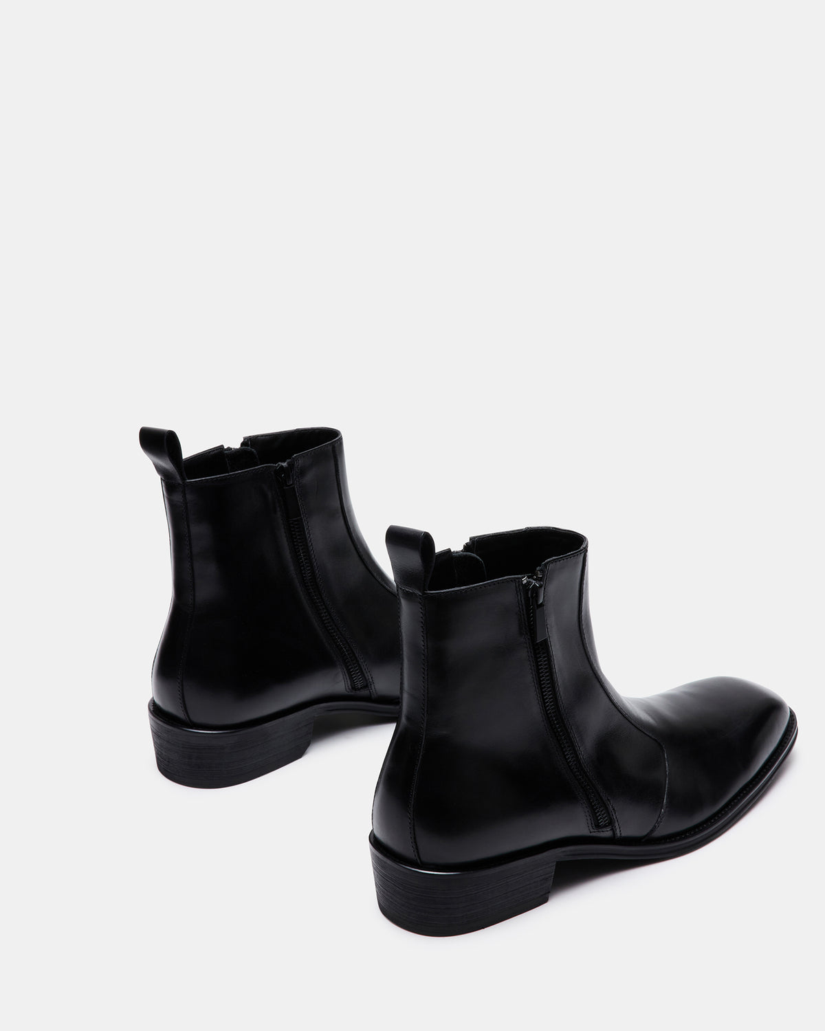 HAYNES Black Leather Men's Ankle Boot | Steve Madden